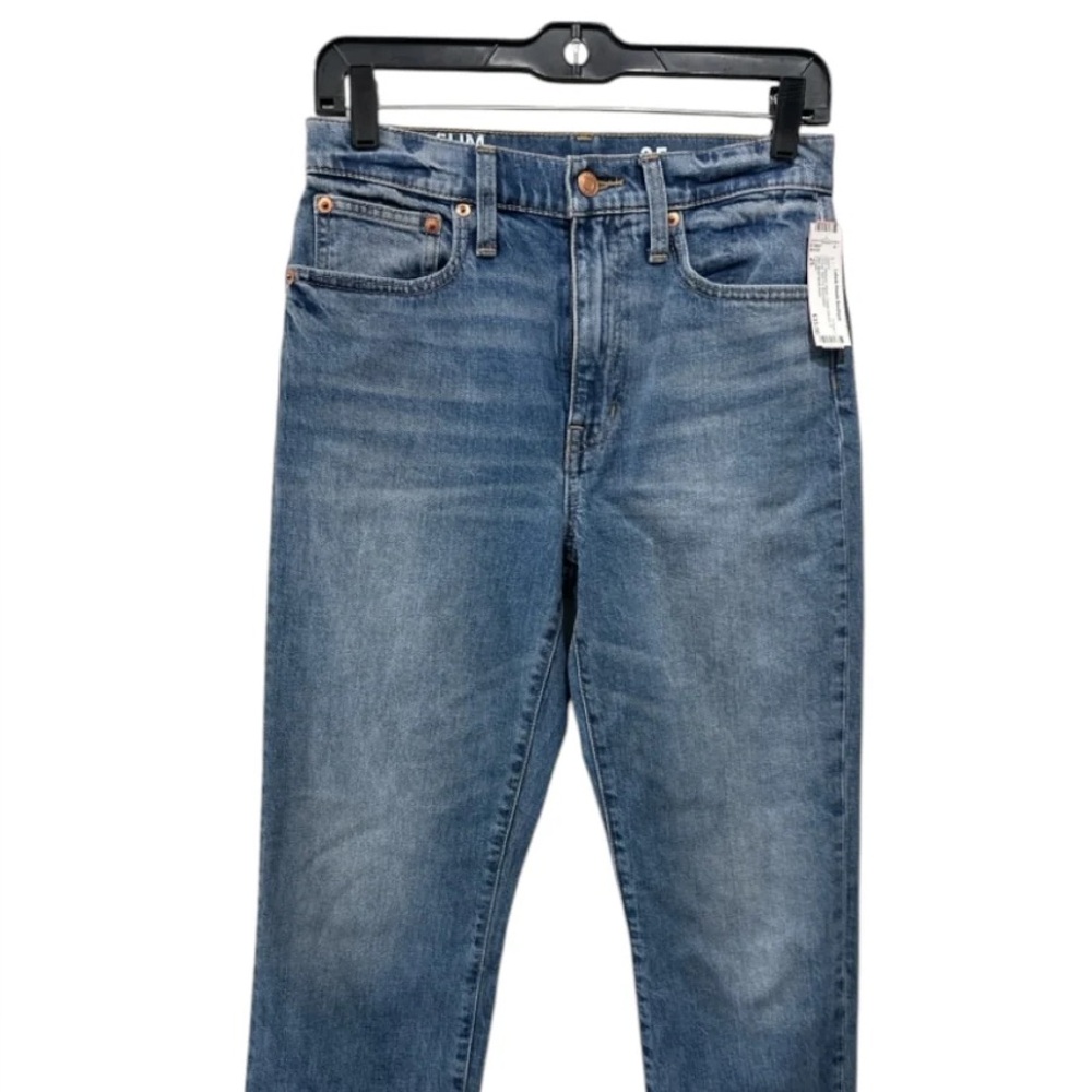 J Crew Size 25 Medium Wash Cotton Denim 5 Pocket Slim Fit Jeans